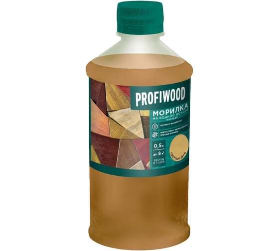 Морилка Profiwood на водной основе, светлый дуб, 0.5 кг 67693