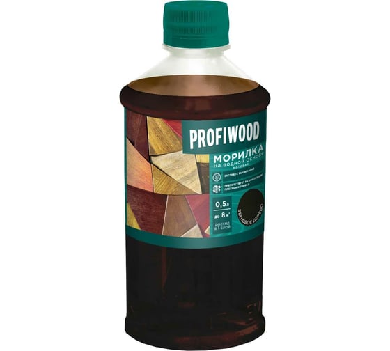 Морилка Profiwood на водной основе, эбеновое дерево, 0.5 кг 67689