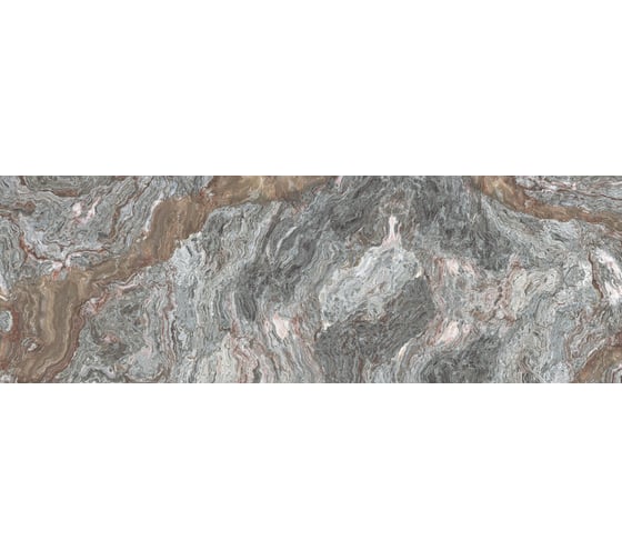 Керамическая настенная плитка LAPARET Gray серый, 25x75 см, 1.69 кв. м, 9 плиток в упаковке х9999219626