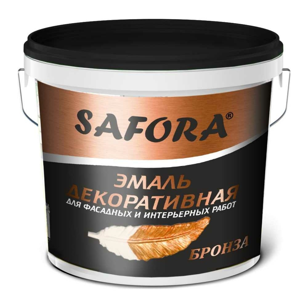 Декоративная акриловая перламутровая эмаль SAFORA бронза, 800 г ЭМ101/2 ...