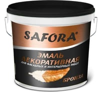 Декоративная акриловая перламутровая эмаль SAFORA бронза, 800 г ЭМ101/2