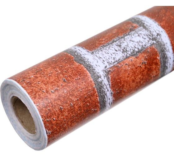 Самоклеящаяся пленка Рыжий кот 0.45x8 м, кирпич красный 104895