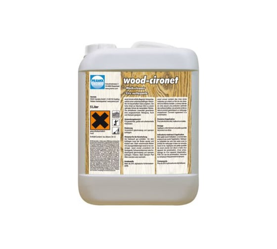 Воск WOOD CIRONET (5 л) для ухода за деревянными поверхностями Pramol 5205.301