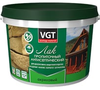 Пропиточный акриловый лак с антисептиком для дерева и камня VGT бесцветный, 2.2 кг 10443