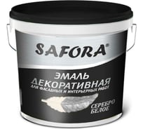 Декоративная акриловая эмаль SAFORA перламутровая, серебро 800 г ЭМ100/2