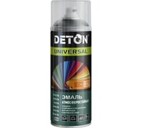 Эмаль DETON алкидная, атмосферостойкая, графитовый, RAL 7043, аэрозоль 520 мл DTN-A70880