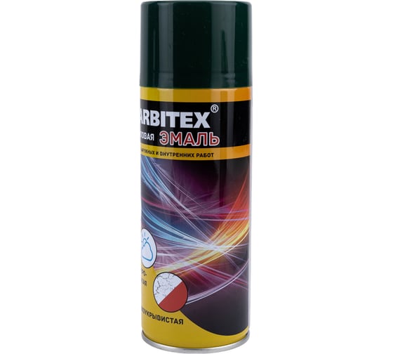 Акриловая эмаль Farbitex аэрозоль, 520 мл, RAL 6002 зелёный лист 4100008936