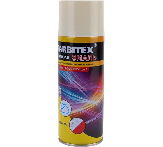 Акриловая эмаль Farbitex аэрозоль, 520 мл, RAL 9002 серо-белый 4100008945