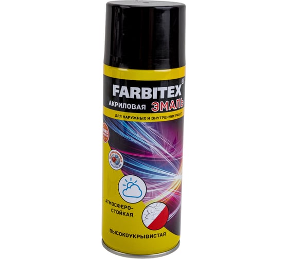 Акриловая эмаль Farbitex аэрозоль, 520 мл, RAL 3009 оксидно-красный 4100008931