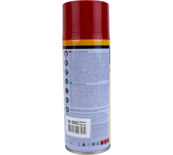 Акриловая эмаль Farbitex аэрозоль, 520 мл, RAL 3003 рубиново-красный 4100008929