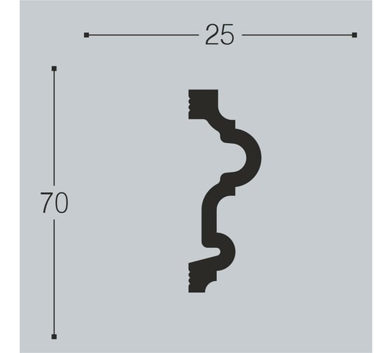 Молдинг Bello deco XPS М 24 70x25 мм 00-00105685