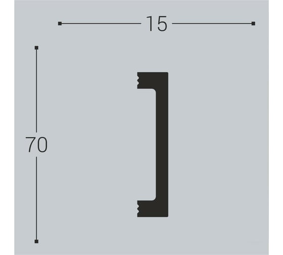 Наличник Bello deco XPS Н 17 70x15 мм 00-00105279