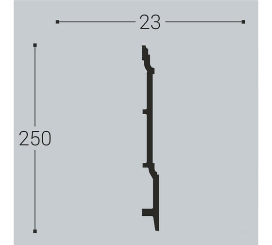 Напольный плинтус Bello deco XPS П 17 250x23 мм 00-00104837