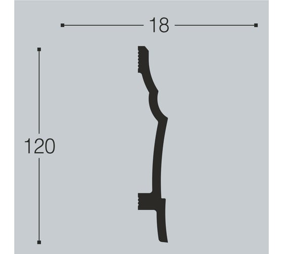 Напольный плинтус Bello deco XPS П 19 120x18 мм 00-00105369