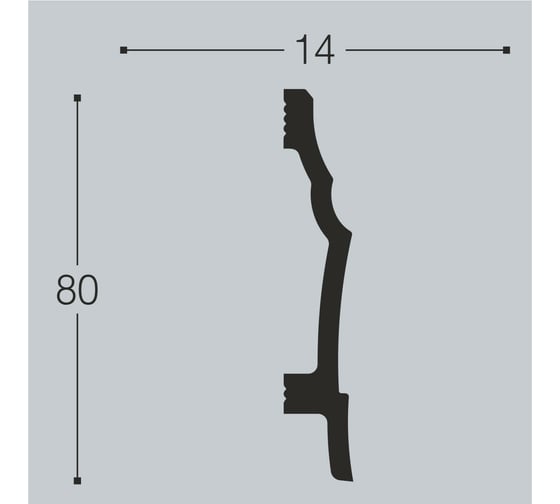 Напольный плинтус Bello deco XPS П 20 80x14 мм 00-00105208