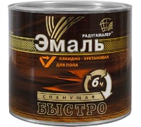 Краска алкидно-уретановая быстросохнущая для пола Радугамалер золотисто-коричневая 0,9 кг 4650001276605