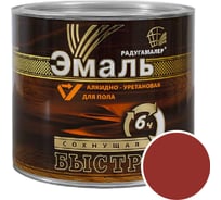 Краска алкидно-уретановая быстросохнущая для пола Радугамалер красное дерево 1,9 кг 4640000601997