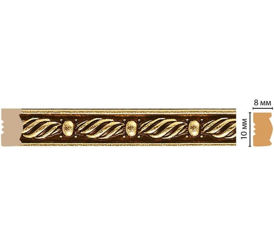 Молдинг Decomaster ДМ 10x8х2400 мм 107-28