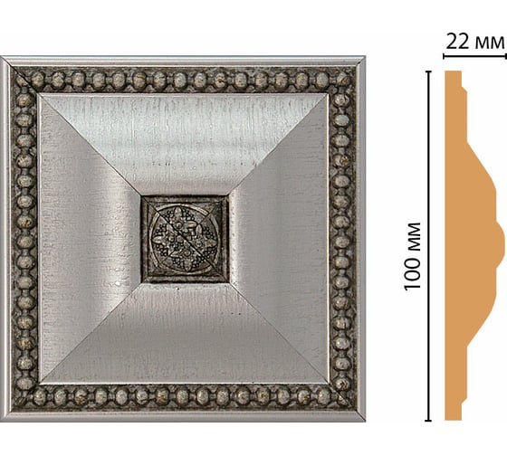 Цветная вставка Decomaster 100x100x22 мм D209-55