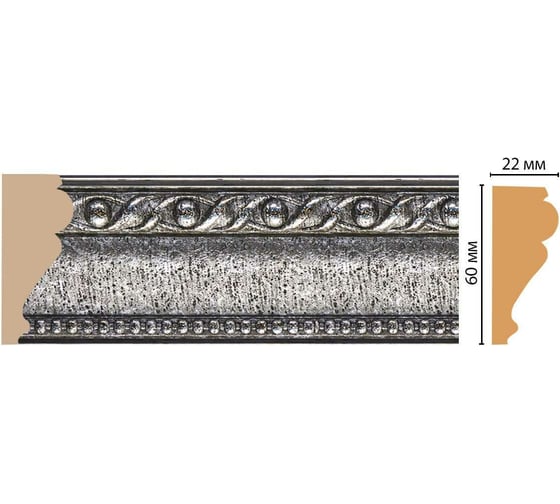 Молдинг Decomaster ДМ 60x22x2400 мм 161-44