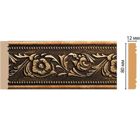 Молдинг Decomaster ДМ 80x12x2400 мм 150-57