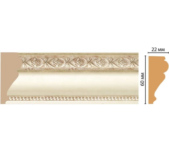 Молдинг Decomaster ДМ 60x22x2400 мм 161-937