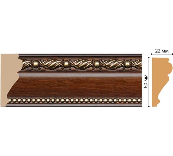 Молдинг Decomaster ДМ 60x22x2400 мм 161-51