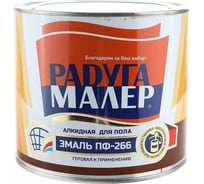 Краска для пола красно-коричневая Радугамалер ПФ-266 0,9 кг 4650001272928