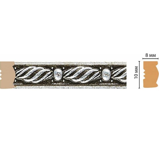 Decomaster Молдинг ДМ 10x8х2400 мм 107-29