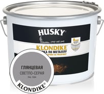 Краска по металлу HUSKY KLONDIKE глянцевая, светло-серая RAL 7004, 9 л 32026