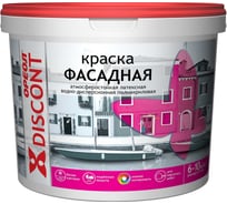 Фасадная краска ОРЕОЛ Дисконт ВД, атмосферостойкая, белая, 6.5 кг 5440