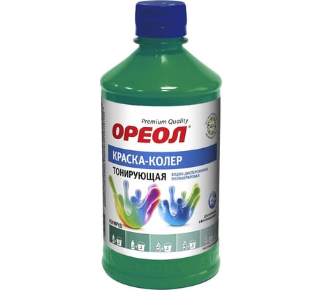 Тонирующая краска - колер ОРЕОЛ изумруд, 0.725 кг 5694