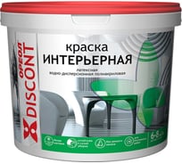 Интерьерная краска ОРЕОЛ Дисконт ВД, белый, 6.5 кг 5431