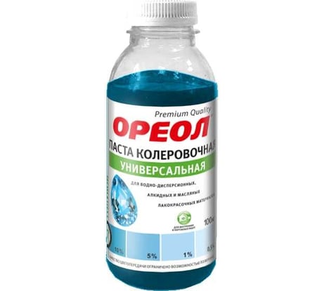 Универсальная колеровочная паста ОРЕОЛ голубой (17), 100 мл 4766