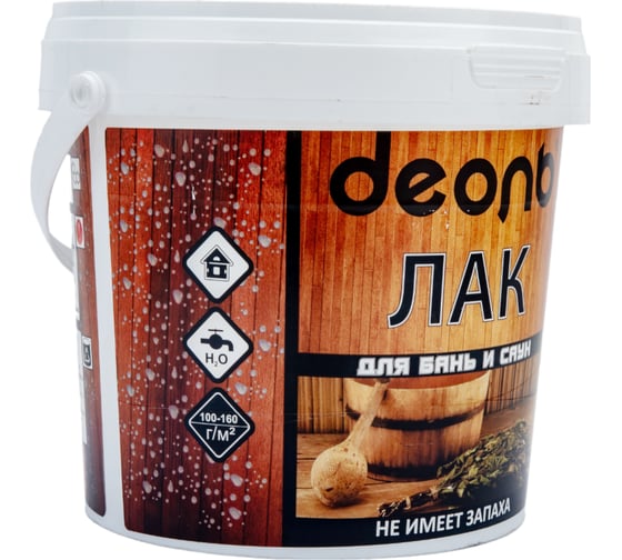 Акриловый лак для бань и саун Деоль глянцевый, 0.9 л DLABS09