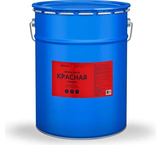 Эмаль Grom пф-115 алкидная глянцевая красная 25 кг. 70371