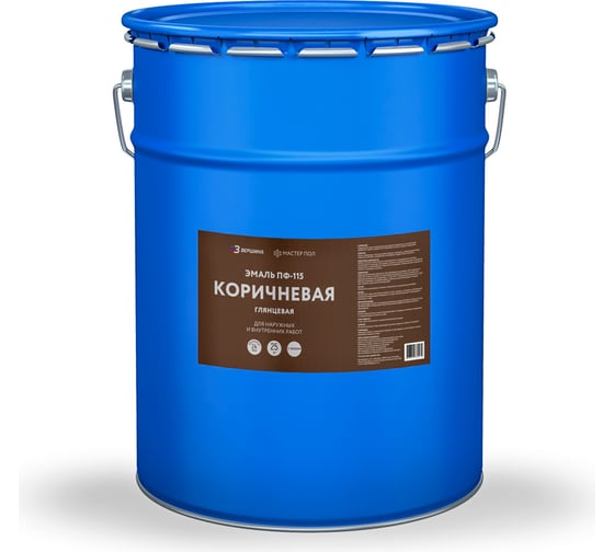 Эмаль Grom пф-115 алкидная глянцевая коричневая 25 кг. 70470