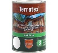Деревозащитный декоративный состав ТЕРРАТЕКС белый, 0.75 кг, 1 л ЭК000136986