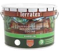 Деревозащитный декоративный состав ТЕРРАТЕКС белый, 7.5 кг, 9 л ЭК000137006