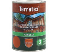 Деревозащитный декоративный состав ТЕРРАТЕКС рябина, 0.75 кг, 1 л ЭК000136991