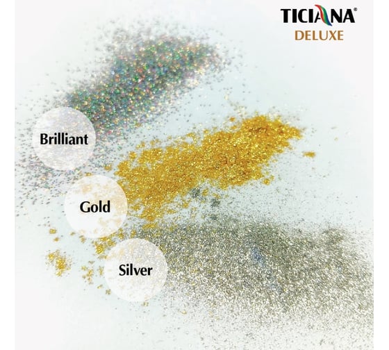 Блескообразующий пигмент Ticiana DeLuxe Silver 0.1 кг, серебро 4300002809
