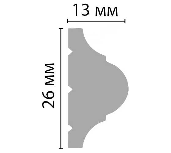 Молдинг Decomaster ДМ гладкий 26x13x2000 мм D001