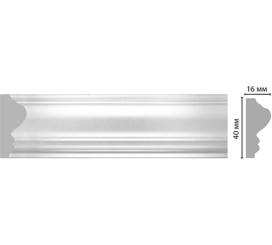 Молдинг Decomaster ДМ гладкий 40x16x2000 мм D030