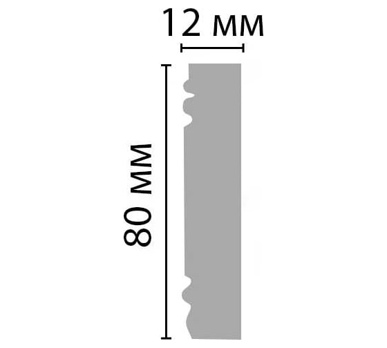 Молдинг Decomaster ДМ гладкий 80x12x2000 мм D150