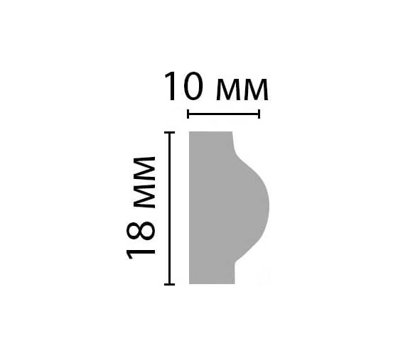 Молдинг Decomaster ДМ гладкий 18x10x2000 мм D160