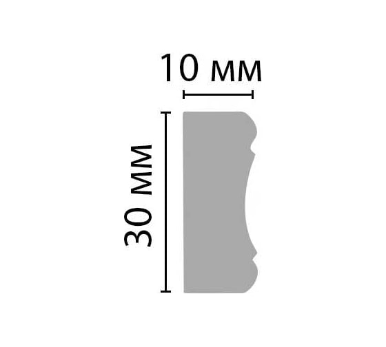 Молдинг Decomaster ДМ гладкий 30x10x2000 мм D165