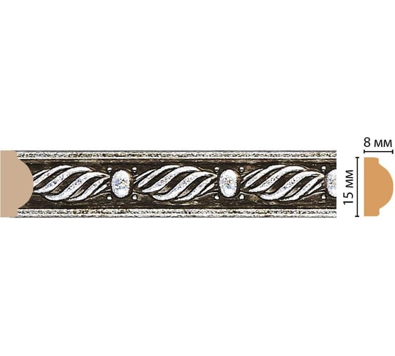 Молдинг Decomaster ДМ с рисунком 15x8х2400 мм 130-29