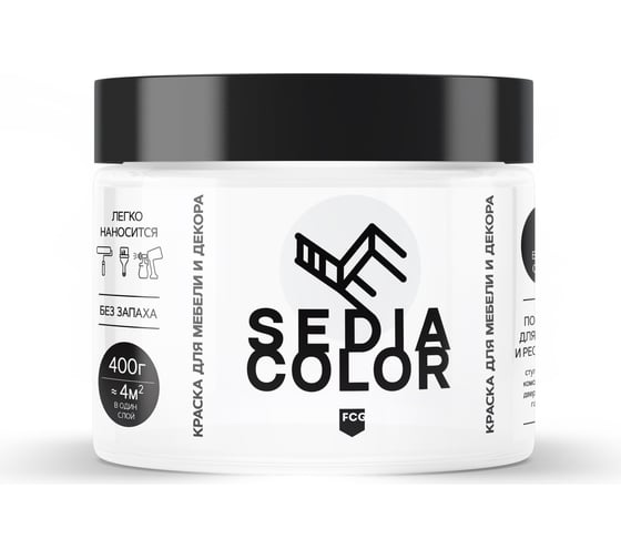 Краска для мебели MASTERFARBE sedia белый 400 гр 2037381261186 1