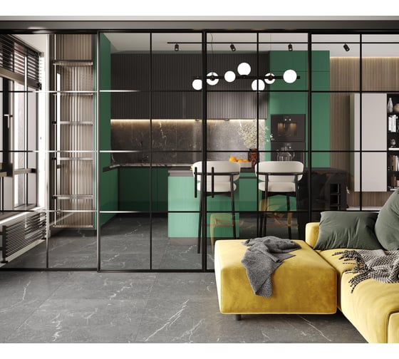 Керамогранит LAPARET Fabric natural серый, 80x80 см, лаппатированный, 1.92 кв. м, 3 шт. х9999293126