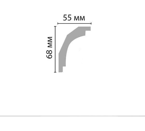 Гибкий плинтус Decomaster 68x55x2400 мм DP-16AF